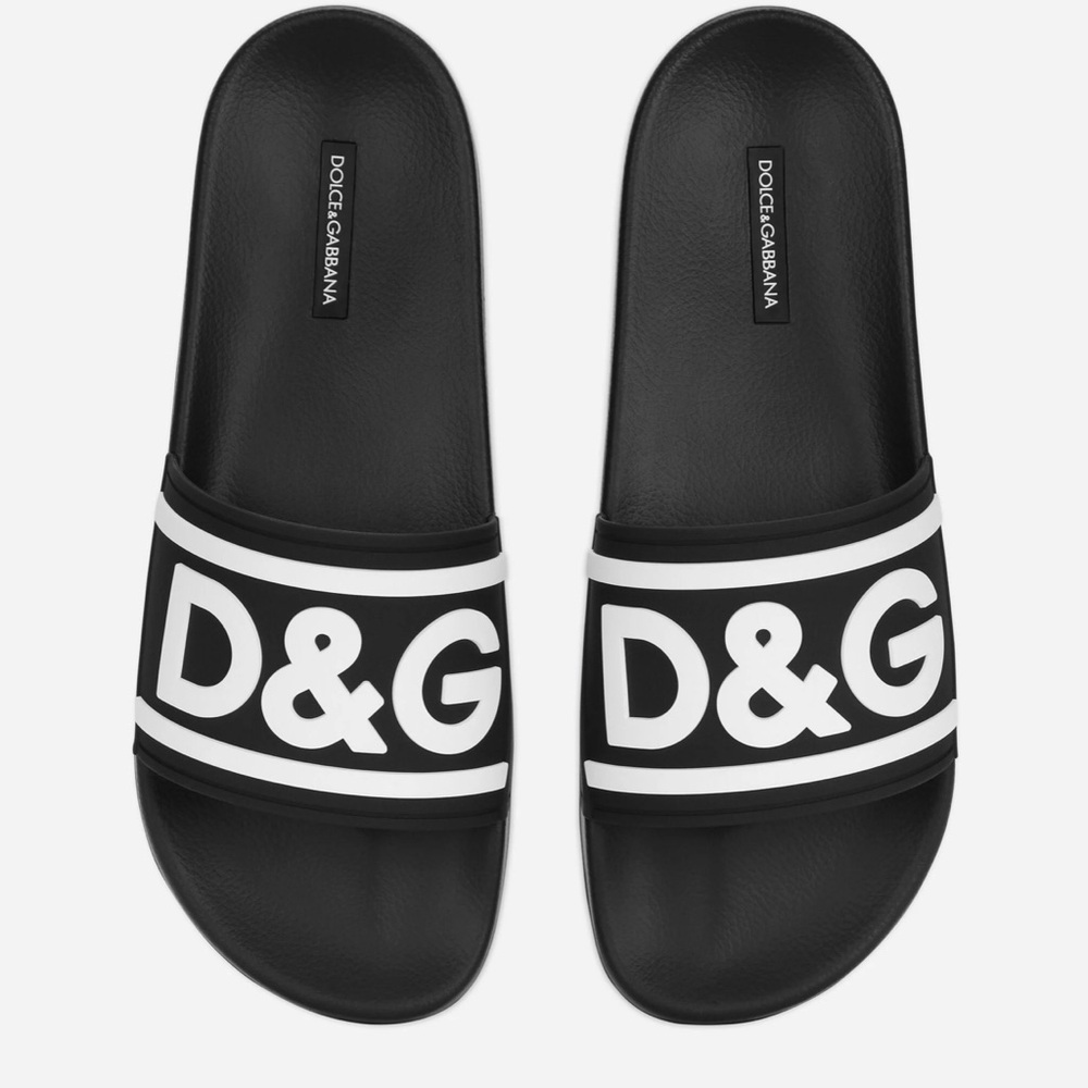 Men’s Rubber beachwear sliders with DG logo